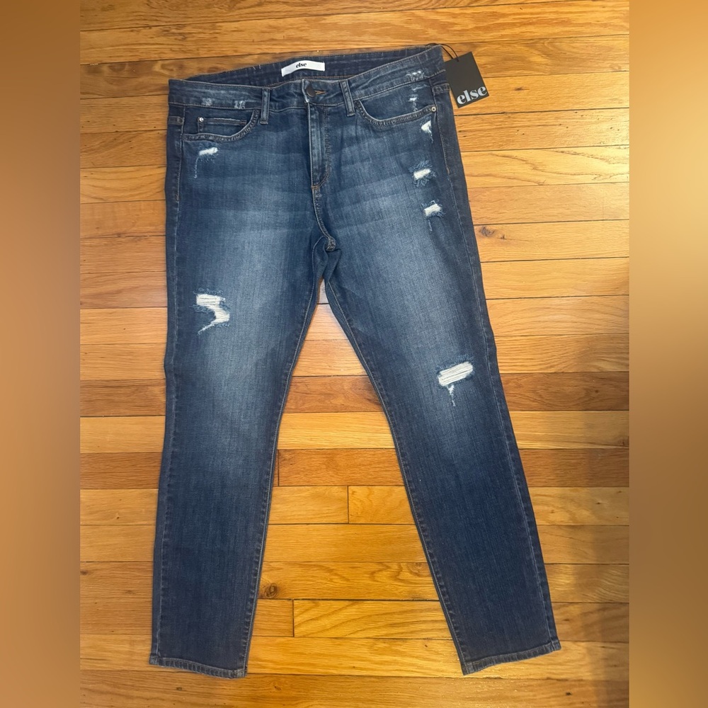 Else Distressed Ankle Skinny Jeans